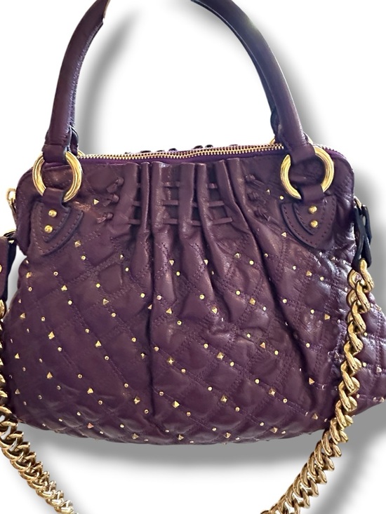 Marc Jacobs Handbags - Marc Jacobs Calfskin Stardust Cecilia Studded Satchel VIBRANT PLUM PURPLE